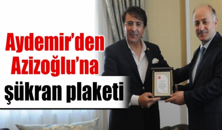 Aydemirden Azizoluna kran plaketi
