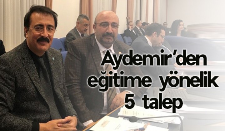 Aydemirden eitime ynelik 5 talep