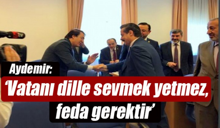 Aydemir: Vatan dille sevmek yetmez, feda gerektir