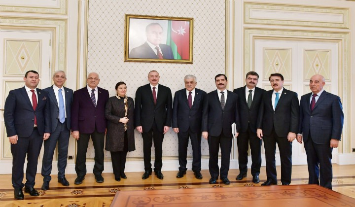 Azerbaycan Cumhurbakan Aliyev, TBMM Trkiye-Azerbaycan Parlamentolar Aras Dostluk Grubunu kabul etti